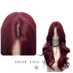 Tóc Giả Mỹ Nhi Nguyên Đầu Xoăn Layer Mái Bay NY21 Da Đầu Dệt Kim Dài 60cm