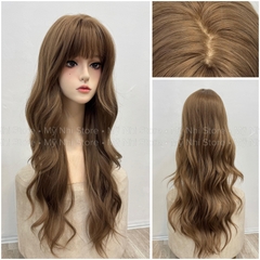Tóc Giả Nguyên Đầu Dệt Kim Mái Thưa Xoăn Lơi Nhe CH010 65cm