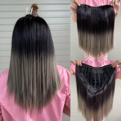 Kẹp U đen nhuộm xám 45cm thẳng