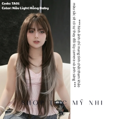 Tóc Giả Dệt Kim Mái Thưa Thẳng Cúp Baby NG04 dài 70cm