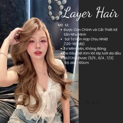 Tóc Giả Mỹ Nhi Nguyên Đầu Xoăn Layer Mái Bay NY21 Da Đầu Dệt Kim Dài 60cm