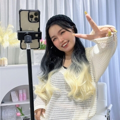 Mũ Len KÈM Tóc Giả Xoăn Nhuộm Vàng 42