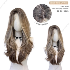 Tóc Giả Mỹ Nhi Nguyên Đầu Tỉ Lệ Dệt Kim Huscut Cúp NY05 55cm Wig
