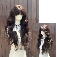 Tóc Giả Nguyên Đầu Dệt Kim Mái Thưa Cúp Xù Baby NG02 60cm