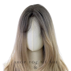 Tóc Giả Mỹ Nhi Cúp Layer Hai Mái Chân Tóc Đen Nhuộm Màu Ombre Vàng Blonde c-dk1-1002 Da Đầu Dệt Kim 8% VAT
