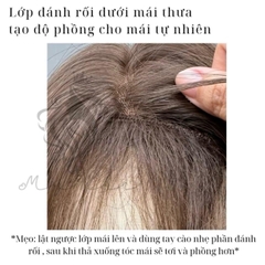 Tóc Giả Nguyên Đầu Dệt Kim Mái Thưa Xoăn Lọn Sóng CH006 60cm