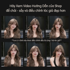 Tóc Giả Dệt Kim Hust Cut Mái Thưa  Màu Nâu Đen C-dk-1203 45cm