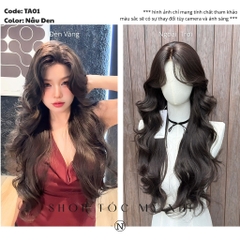 Tóc Giả Dệt Kim Hải Mái Pháp Xoăn Thượng TA01 Dài 65cm