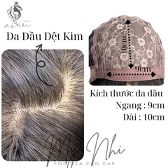 Tóc Giả Mỹ Nhi Xoăn Xù Retro Dài Mái Thưa Hàn Quốc Màu Tóc Nâu Cam s-dk-1101 Da Đầu Dệt Kim