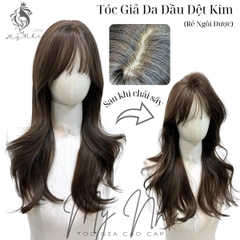 Tóc Giả Dệt Kim Mái Thưa Xoăn Layer CH007 50cm