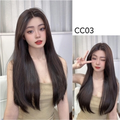 Siêu Da Đầu Tóc Giả Lưới T Mái Bay Tóc Thẳng CC03 60cm