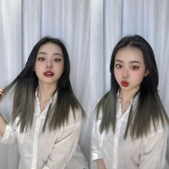 Kẹp U đen nhuộm xám 45cm thẳng