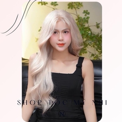 Tóc Giả Dệt Kim Hai Mái Xoăn Layer Dài Màu Tóc Blonde Rose x-dk2-0301