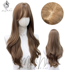 Tóc Giả Nguyên Đầu Dệt Kim  Mái Thưa Xoăn Layer CH001 65cm