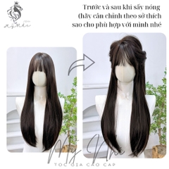 Tóc Giả Nguyên Đầu Dệt Kim Mái Thưa Thẳng CH003 65cm