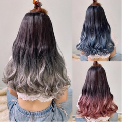 Tóc giả Kẹp U Xoăn Phồng Nhuộm Ku13