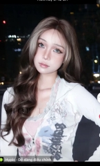 Tóc Giả Mỹ Nhi Nguyên Đầu Xoăn Layer Mái Bay NY21 Da Đầu Dệt Kim Dài 60cm