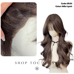 Tóc Giả Bio-Lace 3D Mái Thưa Xoăn layer BL01 độ dài 60cm (Viền Da Sinh Học Skin-Fit)