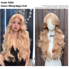 Tóc Giả Dệt Kim Hải Mái Pháp Xoăn Thượng TA01 Dài 65cm