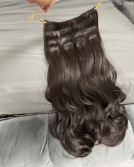 Set 9 dãy kẹp xoăn đuôi lơi Phụ nữ Tóc giả Dệt Tiện ích mở rộng