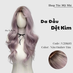 Tóc Giả Dệt Kim Xoăn Layer Mái Bay v2dk03 60cm