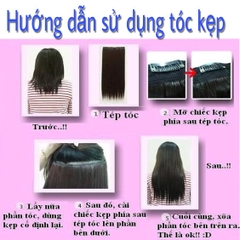 Tóc Kẹp 6 Phím Xù Mì Phụ nữ Tóc giả Dệt Tiện ích mở rộng