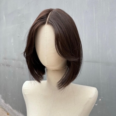 Tóc Giả Hai Mái Siêu Da Thẳng Ngắn cc07 (kèm dưỡng + lược + lưới + keo dán)