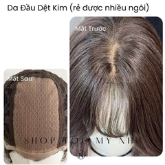 Tóc Giả Bio-Lace 3D Mái Thưa Xoăn layer BL01 độ dài 60cm (Viền Da Sinh Học Skin-Fit)