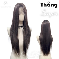 Tóc Giả Nguyên Đầu Dệt Kim Mái Thưa Tóc Thẳng Layer NG05  65cm