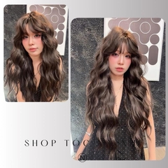 Tóc Giả Nguyên Đầu Dệt Kim Mái Thưa Cúp Xù Baby NG02 60cm