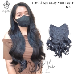 Tóc Kẹp 6 Dãy Phím 6KV01 (40cm - 55cm)