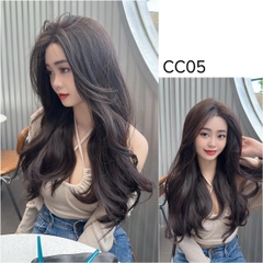 Siêu Da Đầu Tóc Giả CC05 Lưới T Mái Bay Xoăn Nhẹ Lửng (dưỡng + lược + lưới + miếng dán)