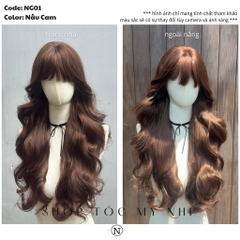 Tóc Giả Dệt Kim Mái Thưa Xoăn Thượng Hải NG01 65cm