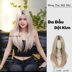 Tóc Giả Mỹ Nhi Da Đầu Tỉ Lệ Dệt Kim NY10 Thẳng Cúp dài