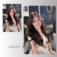 Tóc Giả Mỹ Nhi Nguyên Đầu Xoăn Layer Mái Bay NY21 Da Đầu Dệt Kim Dài 60cm