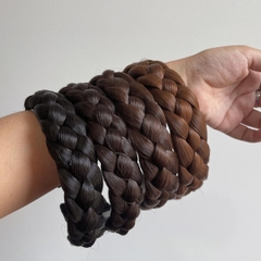 Bờm Tóc Giả Tết Kiểu 03 (3cm / 5cm) Băng Đô Bính