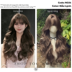 Tóc Giả Dệt Kim Mái Thưa Xoăn Thượng Hải NG01 65cm
