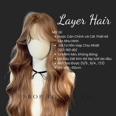 Tóc Giả Bio-Lace 3D Mái Thưa Xù Sóng BL03 độ dài 60cm (Viền Da Sinh Học Skin-Fit)