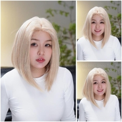 Tóc Giả Mỹ Nhi Da Đầu Dệt Kim V2DK12 Ngắn Thẳng 30cm