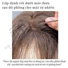 Tóc Giả Nguyên Đầu Dệt Kim Mái Thưa Xoăn Lơi Nhe CH010 65cm