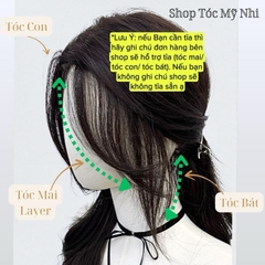 Tóc Giả Mỹ Nhi Da Đầu Lưới T CC21 Cúp Thẳng Layer dài 60cm