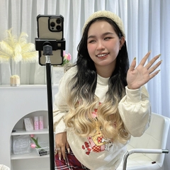 Mũ Len KÈM Tóc Giả Xoăn Nhuộm Vàng 42