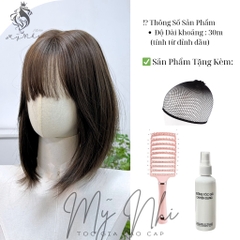 Tóc Giả Nguyên Đầu Dệt Kim Mái Thưa Ngắn Baby CH002