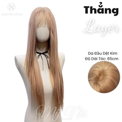 Tóc Giả Nguyên Đầu Dệt Kim Mái Thưa Tóc Thẳng Layer NG05  65cm