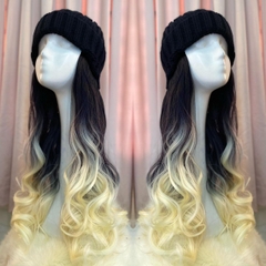 Mũ Len KÈM Tóc Giả Xoăn Nhuộm Vàng 42