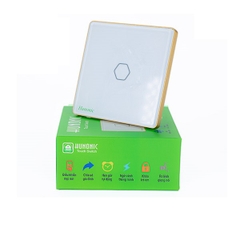 Công tắc càm ùng WiFi Hunonic 1 Nùt, HV, màu Đen/Trắng