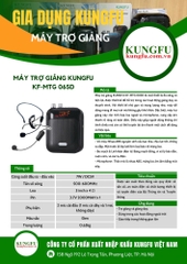 Máy trợ giảng KUNGFU KF-MTG065D – Công suất 7W, 2 micro, nhỏ gọn tiện dụng