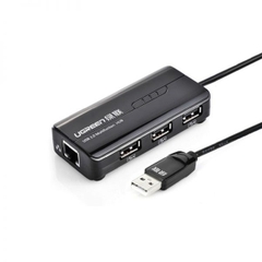 Bộ chia 3 cổng USB 2.0 kèm cổng mạng Ethernet 10/100Mbps Ugreen 20264 | Hàng chính hãng