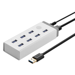 Hub đa năng gồm 7 cổng USB 3.0 Ugreen 20296 kèm sạc điện thoại, máy tính bảng... | Hàng chính hãng