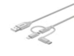 Cáp USB 2.0->Lightning+Micro+Type-C 1m UNITEK Y-C 4036ARG | Hàng chính hãng